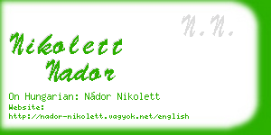 nikolett nador business card