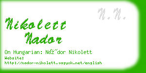 nikolett nador business card